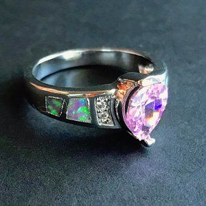 Sparkly Feminine Ring, Size 7.5, Costume Jewelry